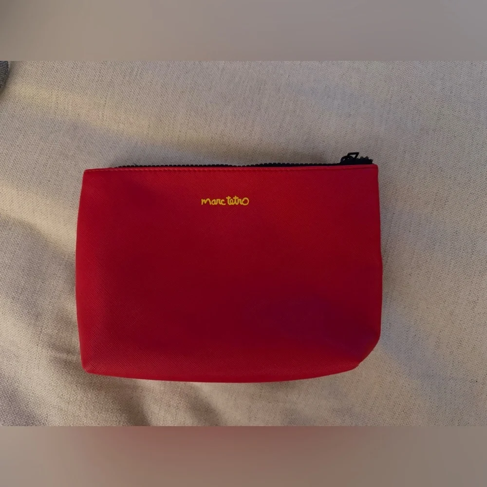 Marc Tetro Westie Highland Terrier Cosmetic Bag in Red